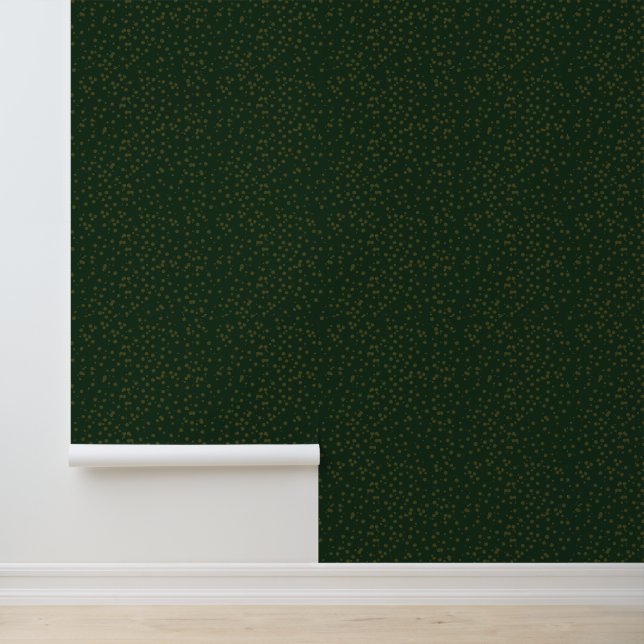 Sage Green Polka Dots Modern Pattern Tapete (Anwendung)