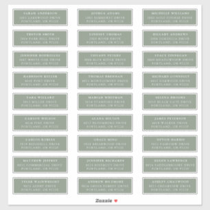 Sage Green   Private Guest Address Labels