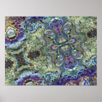 Sage green, purple blue Motif Abstract 