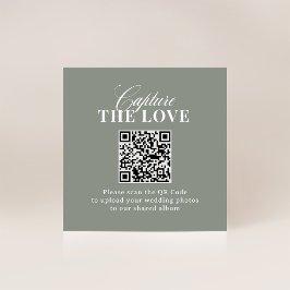Sage Green | QR-Code Hochzeit Capture the Liebe Begleitkarte