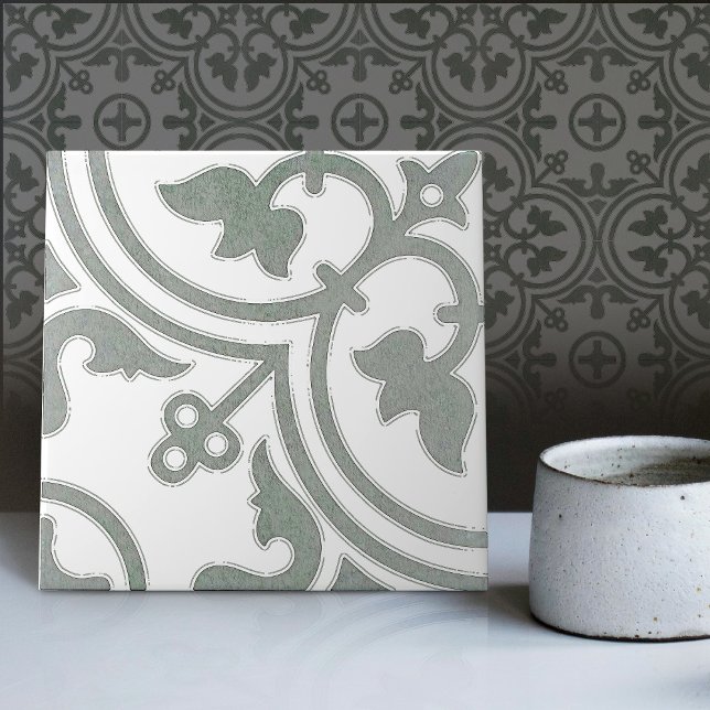 Sage Green Repro Backsplash Küche Portugal Fliese (Von Creator hochgeladen)