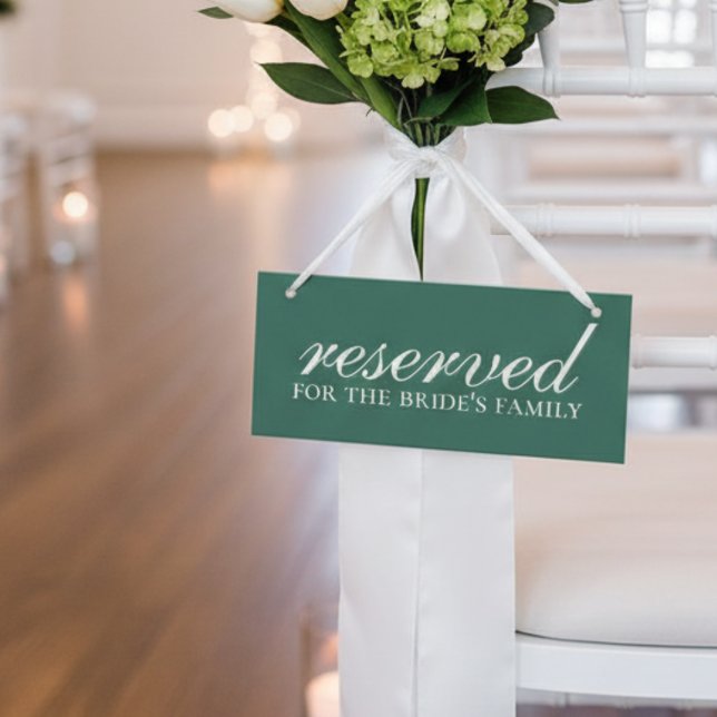 Sage Green reserviert Hochzeitsfeier Vorsitz (Add a graceful and functional touch to your ceremony with this Sage Green Reserved Wedding Sign!)