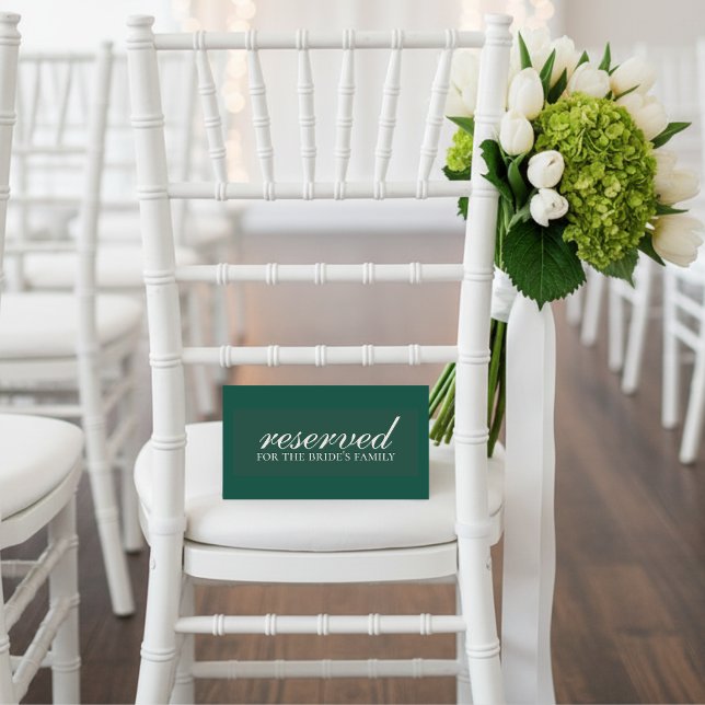 Sage Green reserviert Hochzeitsfeier Vorsitz Tischaufsteller (Add a graceful touch to your ceremony with this Sage Green Reserved Wedding Chair Sign!)