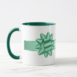 Sage Green Ribbon Bow Weihnachten Tasse