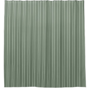 Sage Green rideau de douche à deux tons rayés