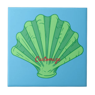 Sage Green Scallop Muschel Thunder_Cove  Fliese