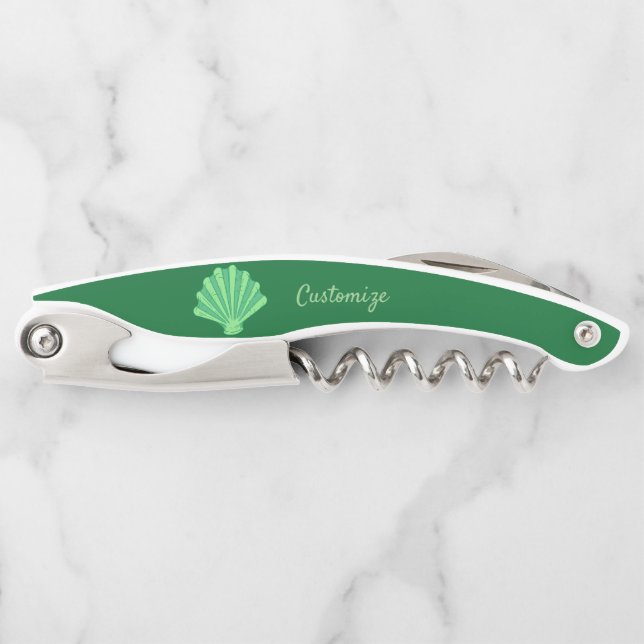 Sage Green Scallop Muschel Thunder_Cove  Kellnermesser (Vorderseite)