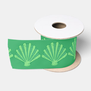 Sage Green Scallop Muschel Thunder_Cove  Satinband