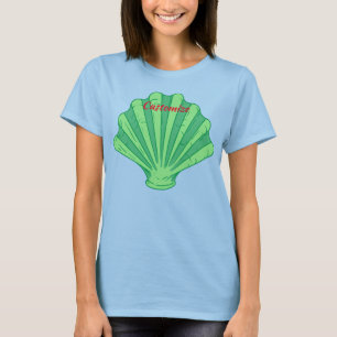 Sage Green Scallop Muschel Thunder_Cove T-Shirt