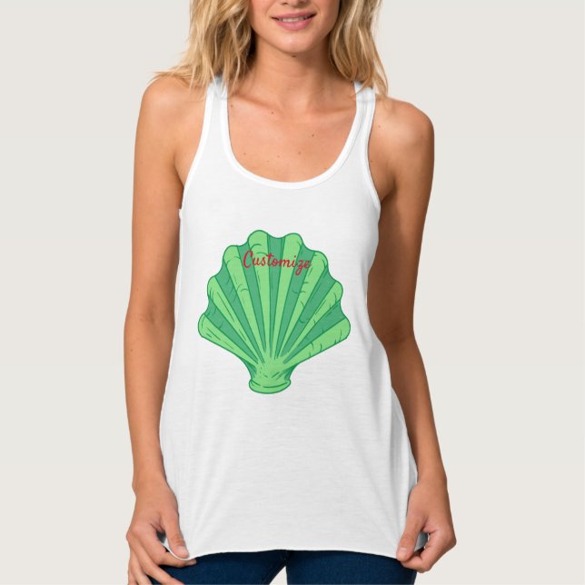 Sage Green Scallop Muschel Thunder_Cove  Tank Top (Vorderseite)