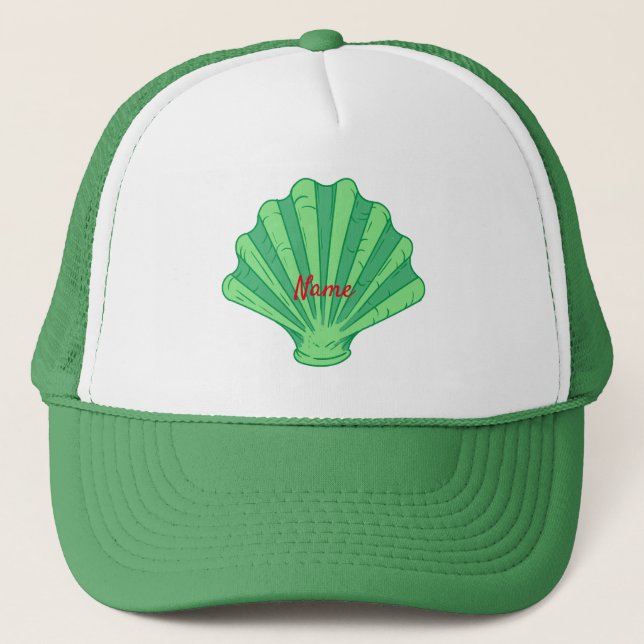 Sage Green Scallop Muschel Thunder_Cove Truckerkappe (Vorderseite)