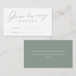 Sage green script rächen wie viele Küsse Spiel Begleitkarte