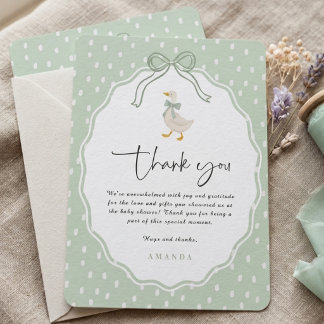 Sage Green Silly Goose Coquette Danke Baby-Party Einladung