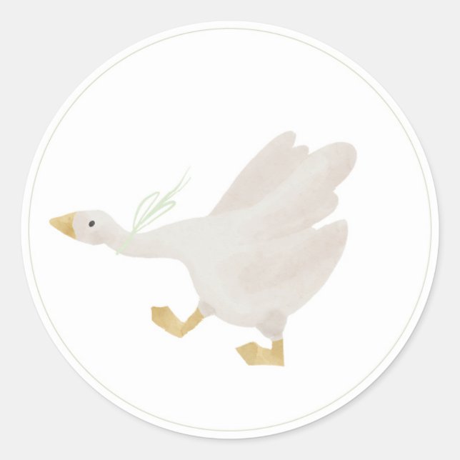 Sage Green Silly Goose Sticker (Devant)