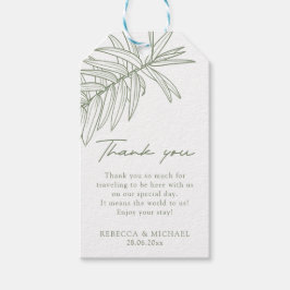 Sage Green Simple Botanical Geschenkanhänger