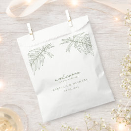 Sage Green Simple Botanical Wedding Geschenktütchen