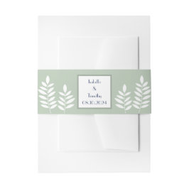 Sage Green Simple Elegante Moderne Hochzeit Einladungsbanderole