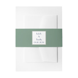 Sage Green Simple Elegante Moderne Hochzeit Einladungsbanderole