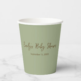 Sage Green Simple Pappbecher