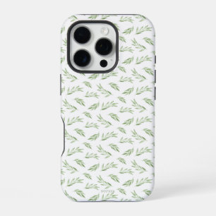 Sage Green Spring Verlasst Personalisierten Namen iPhone 16 Pro Hülle