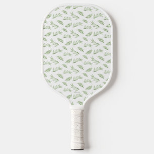 Sage Green Spring Verlasst Personalisierten Namen Pickleball Schläger