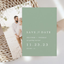 Sage Green Spring Wedding Foto Save the Date