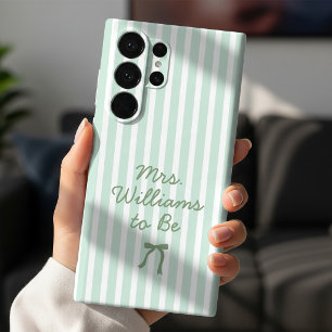 Sage Green Streifen Custom Future Mrs   Braut in s Samsung Galaxy Hülle