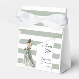 Sage Green Stripes Brautparty Geschenkschachtel