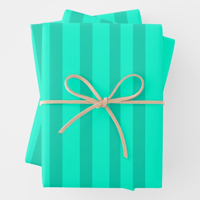 Sage Green Stripes  Geschenkpapier Set (Beispiel)
