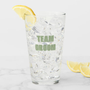 Sage Green Team Bräutigam Junggesellenabschied Glas