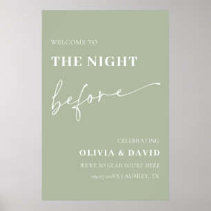 Sage Green The Night Before Probe Dinner Unterschr Poster