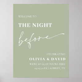 Sage Green The Night Before Probe Dinner Unterschr Poster