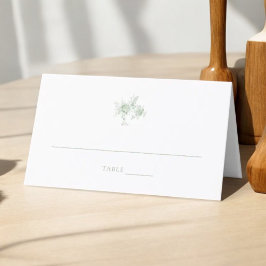 Sage Green Toile Hochzeitssache geklappte Platzkar Platzkarte