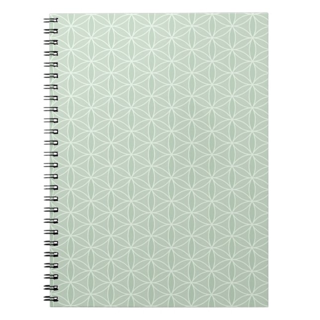 Sage Green Tree of Life Notebook Notizblock (Vorderseite)