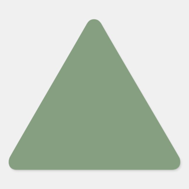 Sage Green Triangle Sticker (Vorderseite)