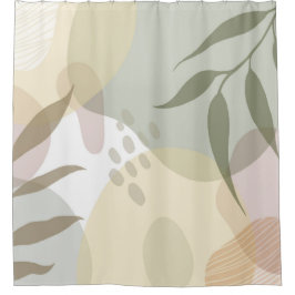 Sage Green Tropical Bohemisch Duschvorhang