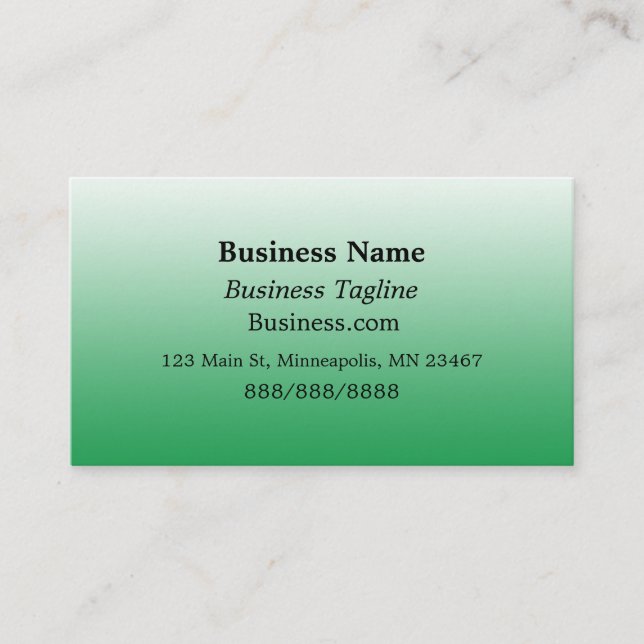 Sage Green und Black Simple Business Visitenkarte (Vorderseite)