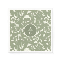 Sage Green und Creme Floral