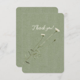 Sage Green und One Single Daisy Dankeskarte