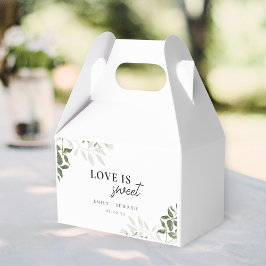 Sage Green und White Floral Liebe ist süße Hochzei Geschenkschachtel