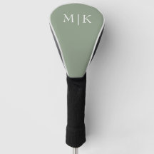 Sage Green und White | Modernes Monogramm