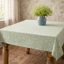 Sage Green Vintage Tablecloth Tischdecke