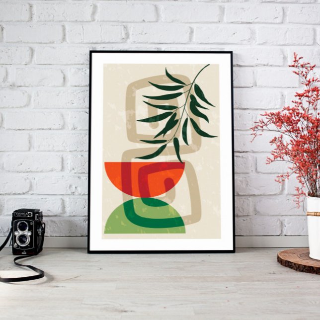 Sage Green Wall Art, Boho Landschaft Kunst Leinwanddruck (living room décor, above bed wall art, modern home décor, nursery wall art, large wall décor, canvas)