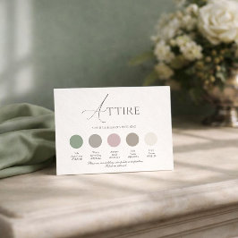 Sage Green Wedding Attire Card Einladung