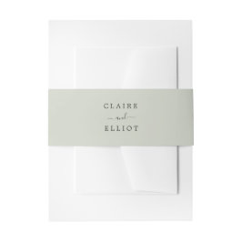 Sage Green Wedding Einladungsbanderole