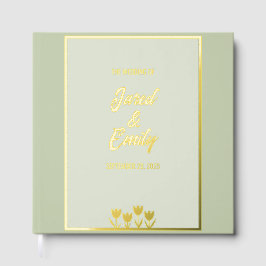Sage Green Wedding Foil Gästebuch
