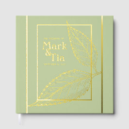 Sage Green Wedding Foil Gästebuch