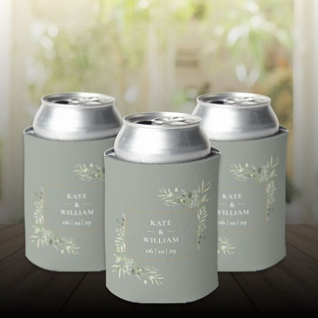 Sage Green Wedding Green Foliage Dosenkühler (Sage Green Wedding Greenery Foliage Can Cooler)