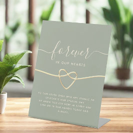 Sage Green Wedding Memorial Table Sign Sockelschild