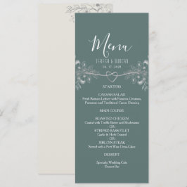 Sage Green Wedding Menükarte